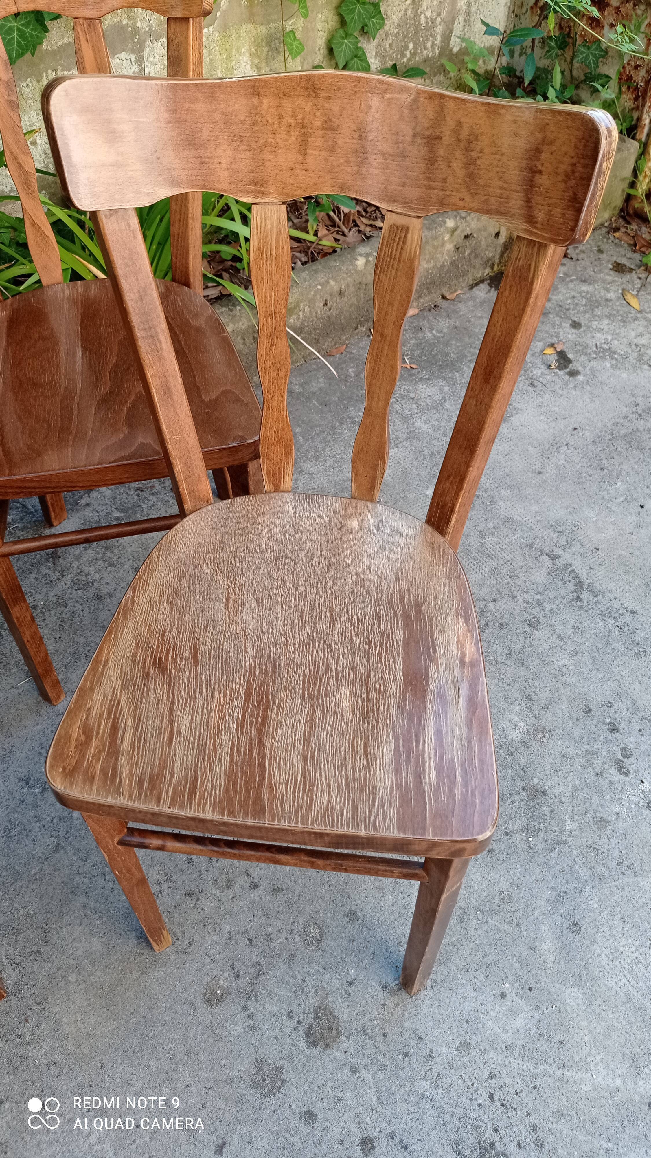 Set of four bistro chairs