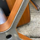 Leather  reclining chair and ottoman