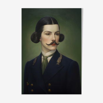 Portrait ancien - série “Les moustachu-e-s”