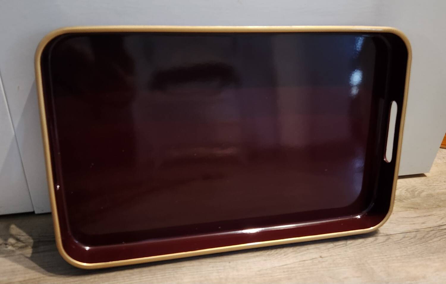 Burgundy bakelite tray
