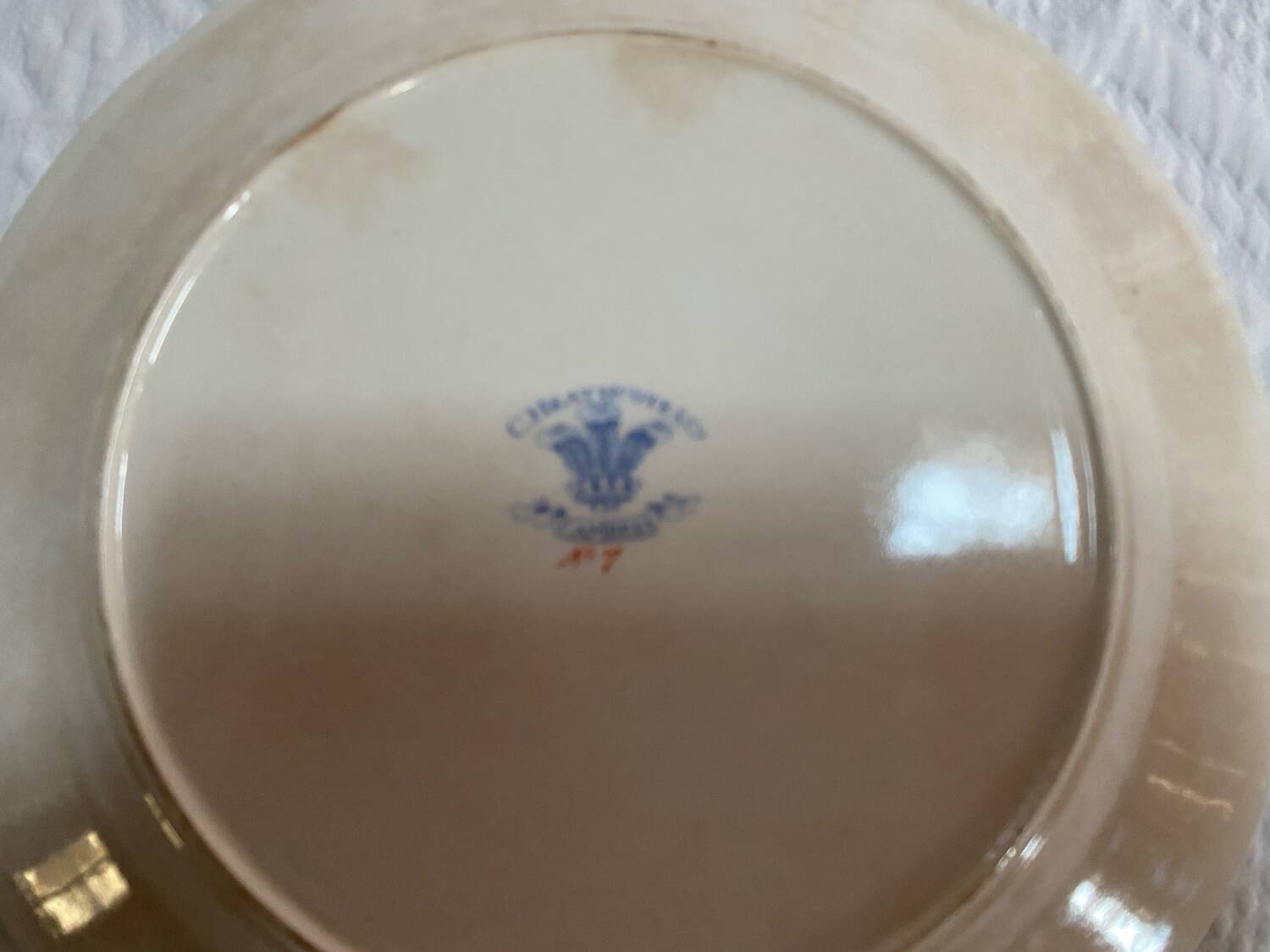 Antique Imari earthenware plate from the 19th century