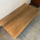 Wooden coffee table with metal legs