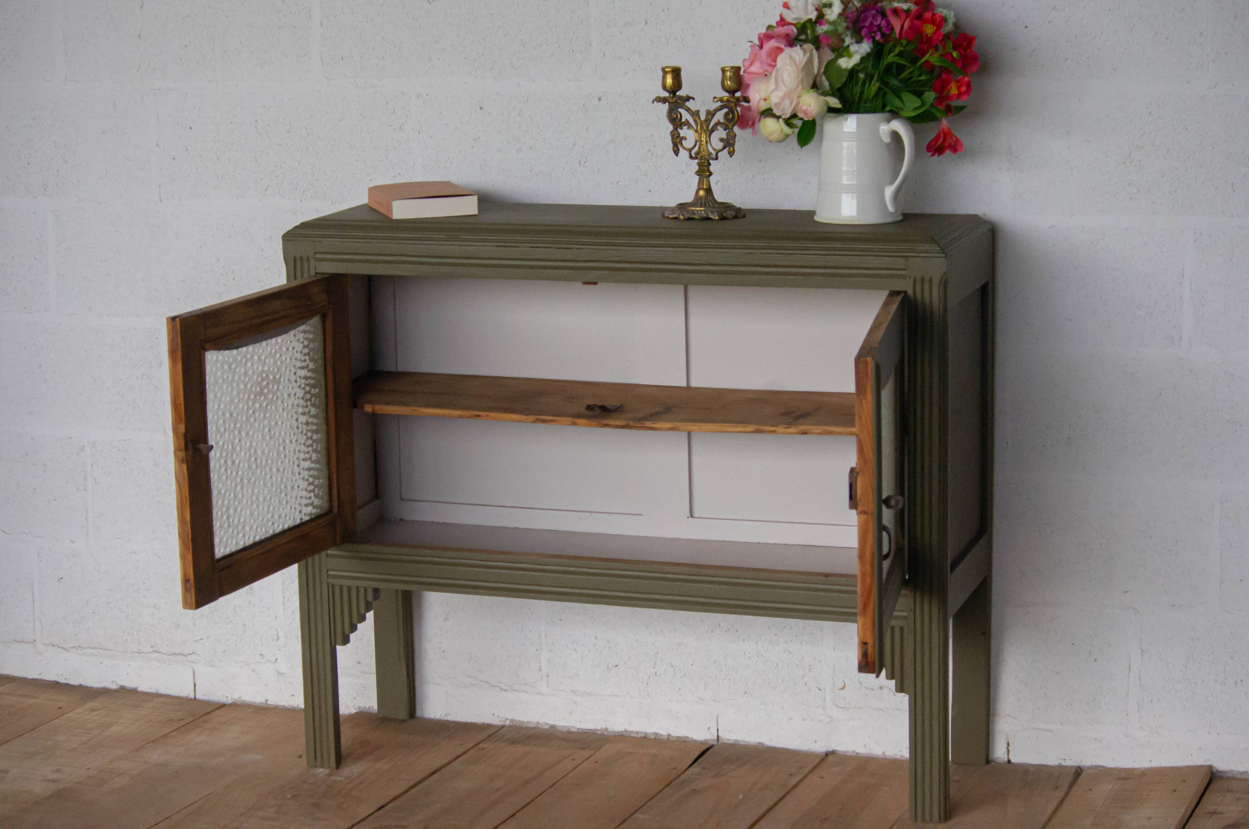 Console, Art Deco glazed sideboard