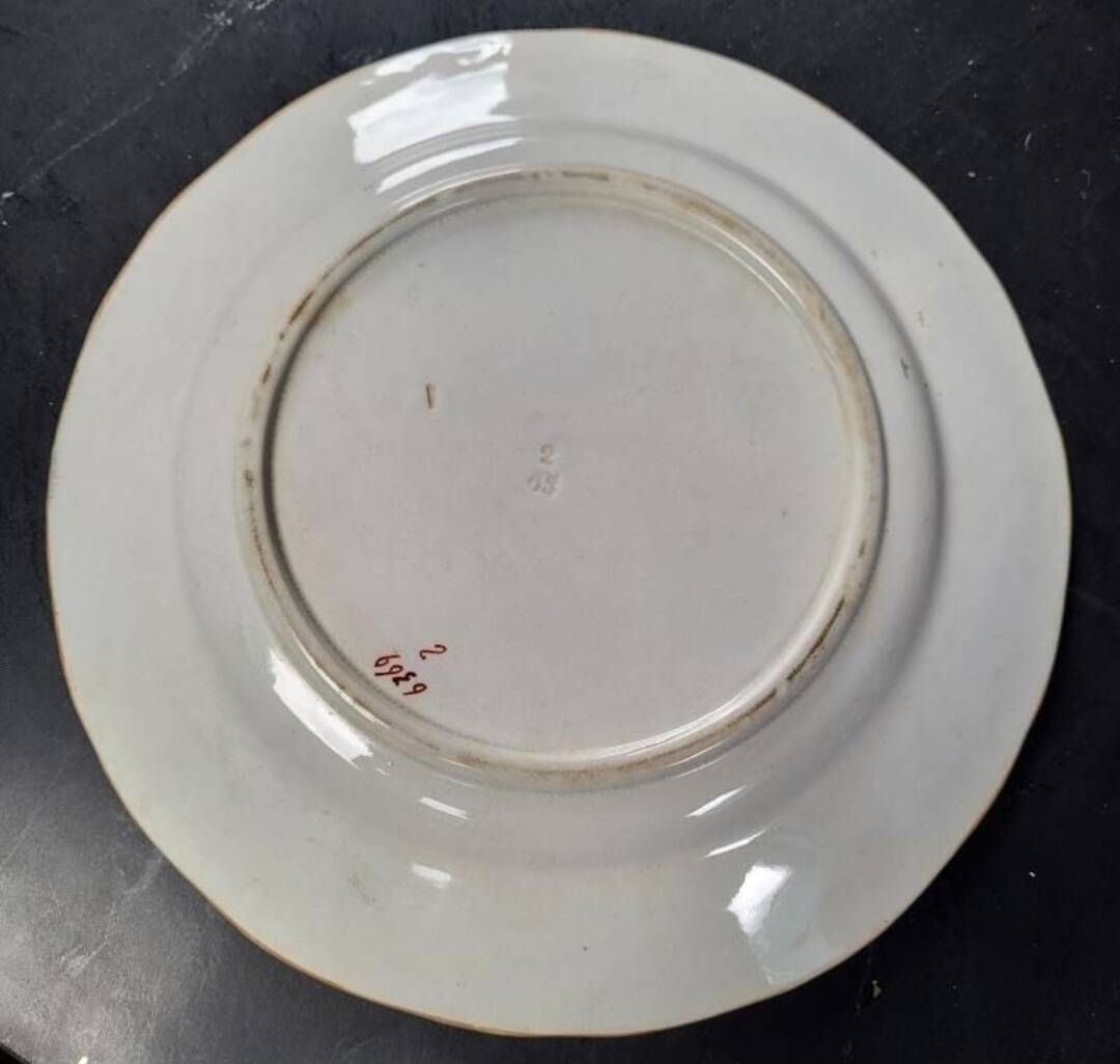 Set of 3 vintage plates gardens and Asian birds