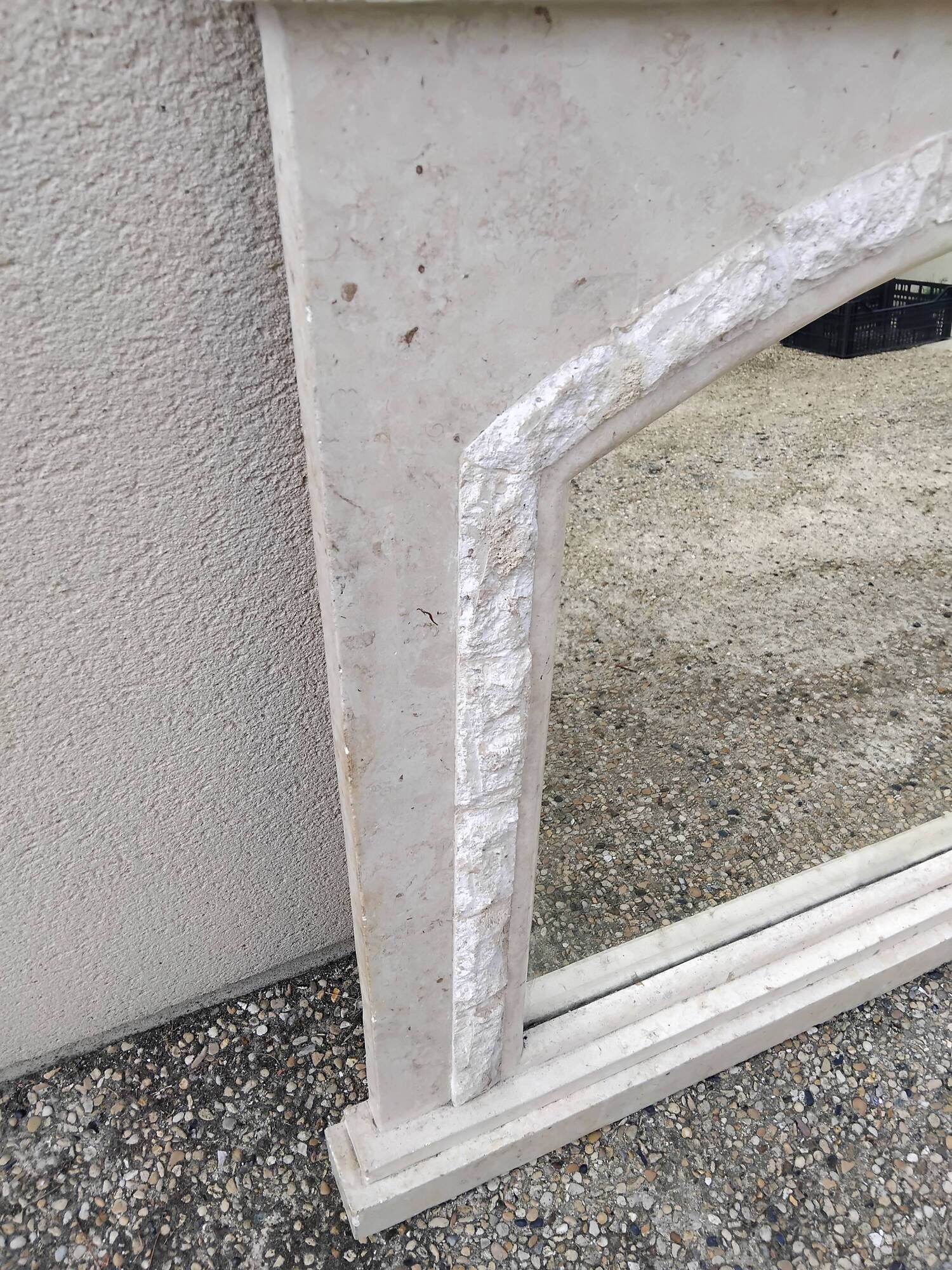 Large vintage stone mirror