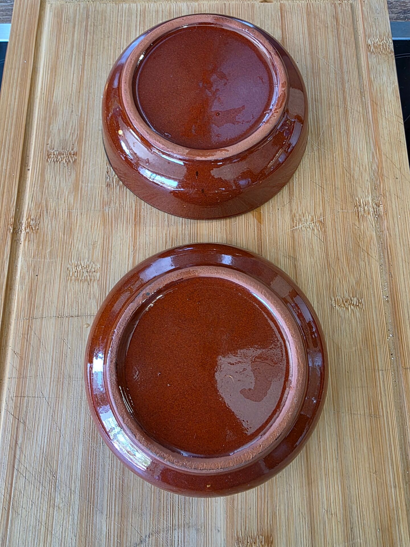 Vintage Duo of Speckled Ceramic Ramekins in Vallauris Style