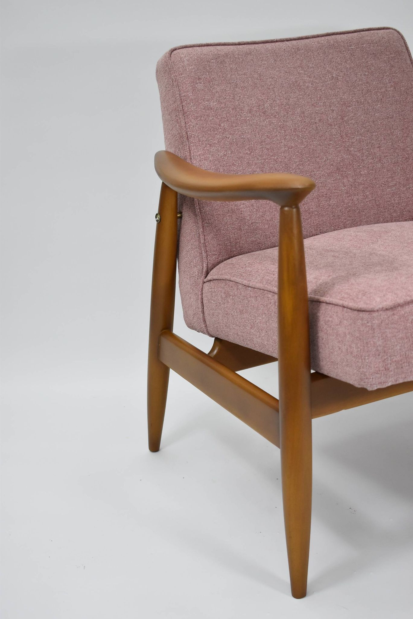 Fauteuil vintage original "CoCo", années 60, entièrement restauré, rose