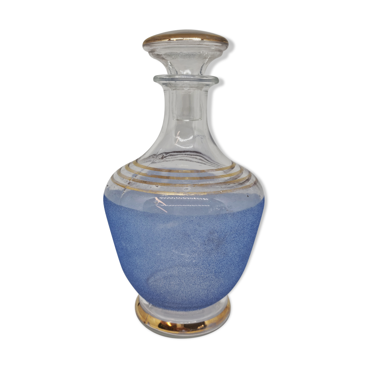 Carafe in blue granite glass