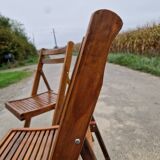 Set of 2 old folding chairs