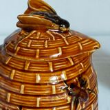 Set of old teapots and honey pot