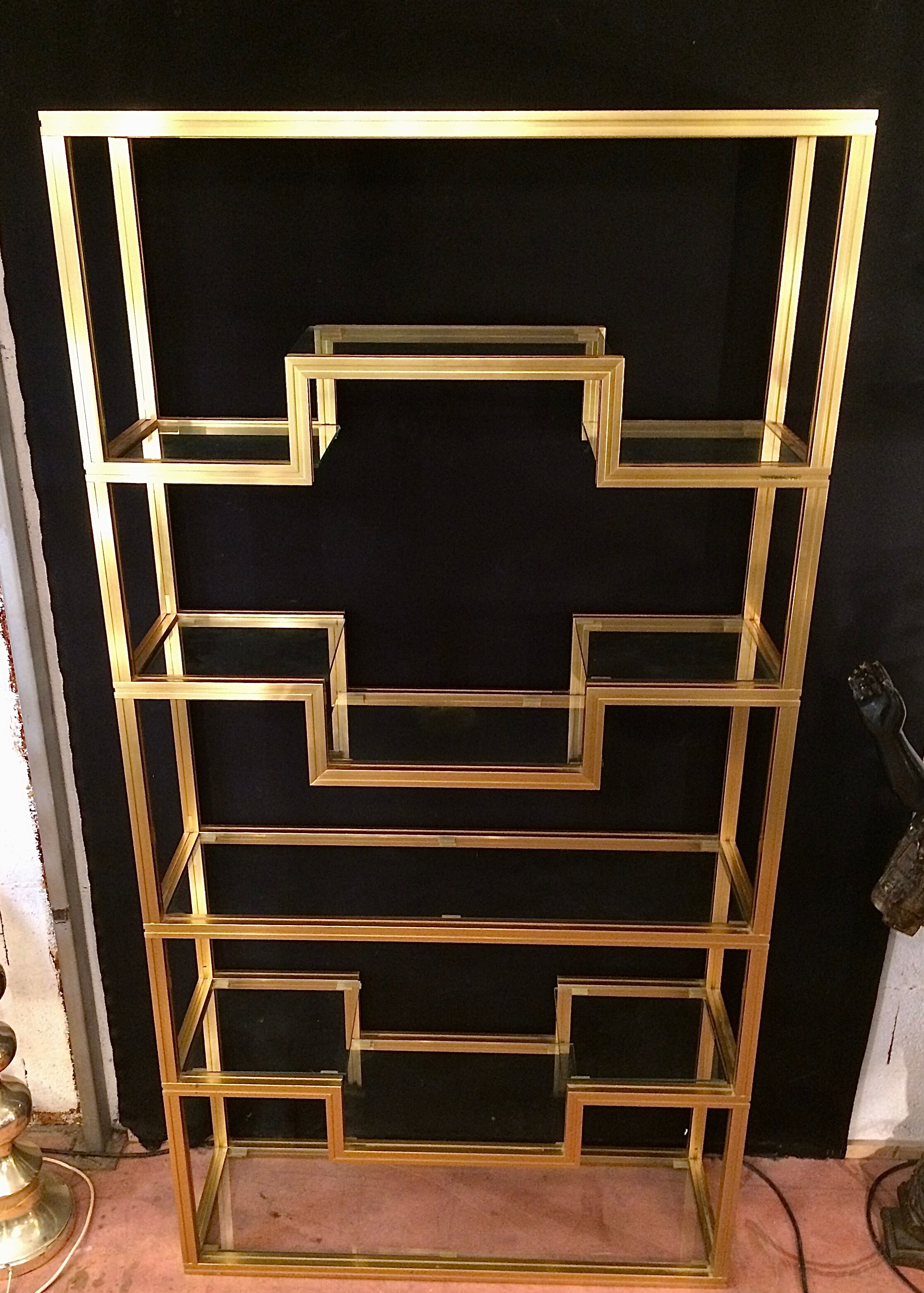 Golden brass floor Pierre Vandel, Paris circa 70