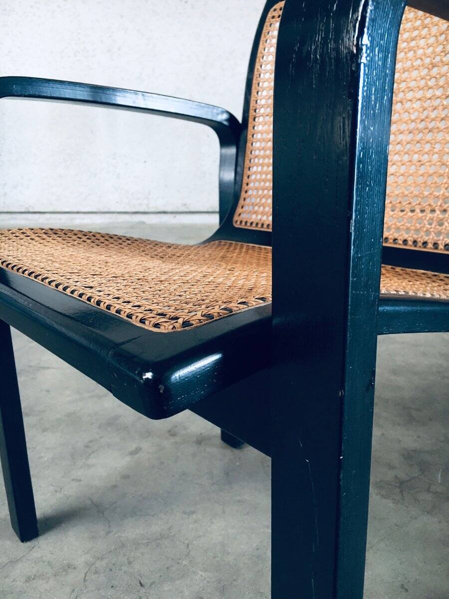 Italian Design Bentwood & Webbing Armchair, 1970s