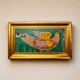 Ceramic peacock wall art, Spain, 1970