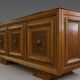 According to Charles Dudouyt: sideboard in a row from the Art Deco period in solid wood.