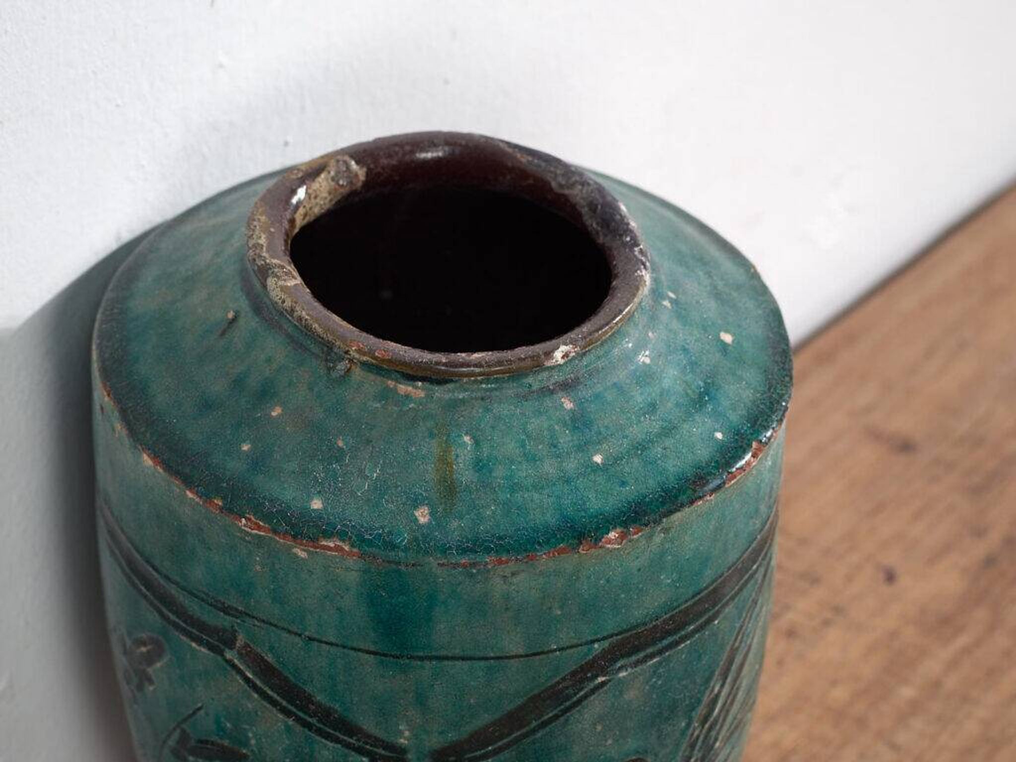 Vase chinois ancien à cadre octogonal (vers 1820) #19