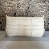 Togo 2-seater leather sofa by Michel Ducaroy for Ligne Roset