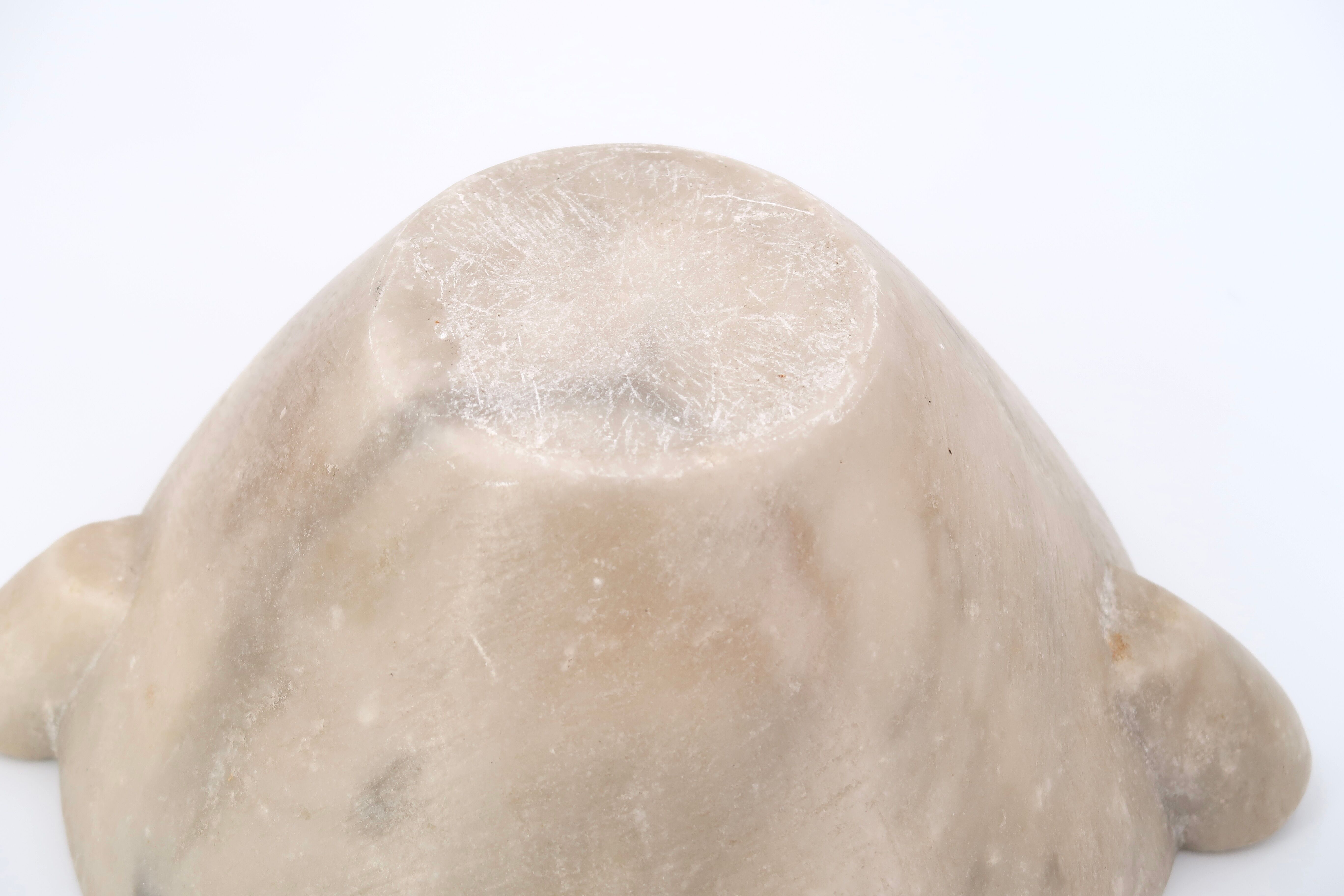 Marble mortar and wooden pestle, nineteenth century