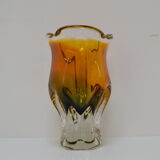 Art Glass Vase by Josef Hospodka for Glasswork Chribska,1960's.