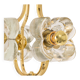 Small brass and crystal glass pendant by Sische, Germany, 1970s.