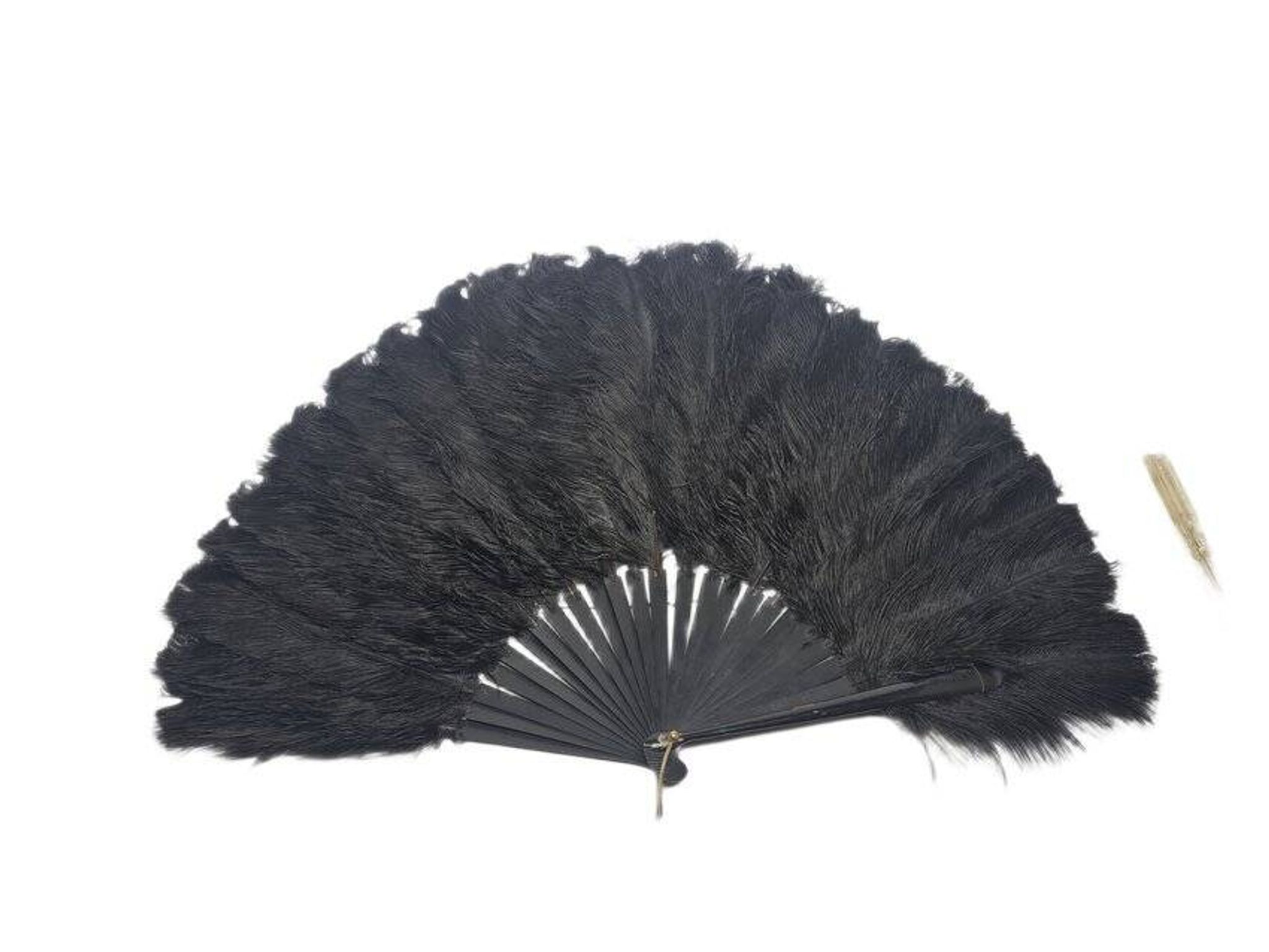 Art Deco Polish Austria feather fan, 1920s