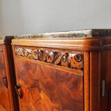 Pair of Art Deco bedside tables in solid blonde walnut – France 1930