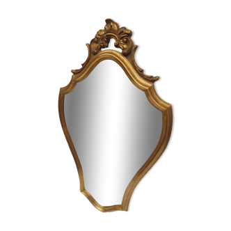 Louis XV style mirror in gilded wood