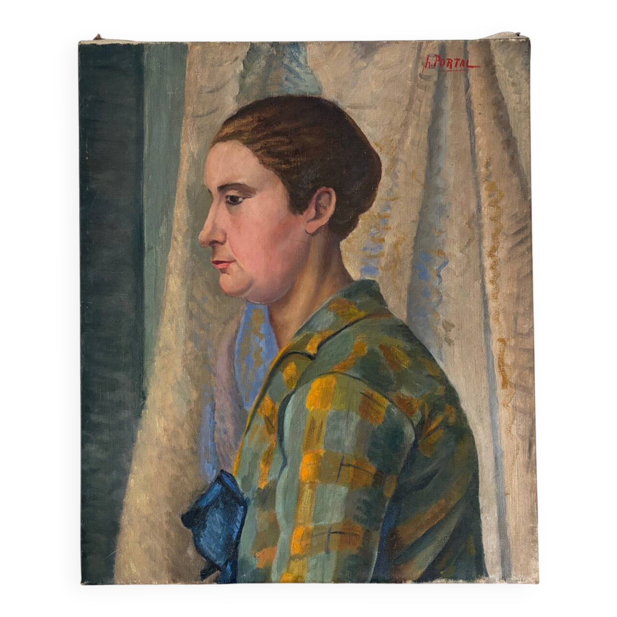 Portrait of a woman signed Henry Portal