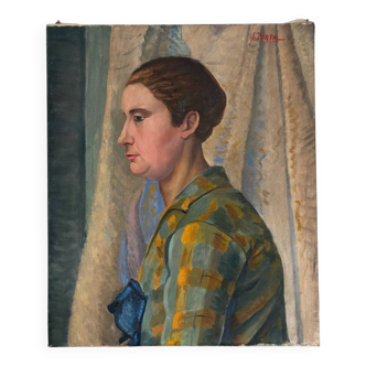 Portrait of a woman signed Henry Portal