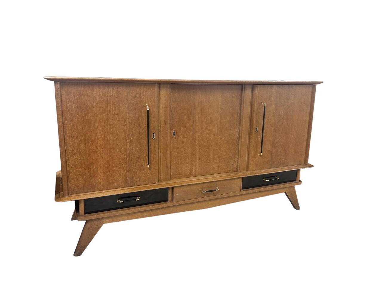 Oak sideboard with compass legs