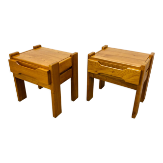Pair of homemade elm bedside tables Regain