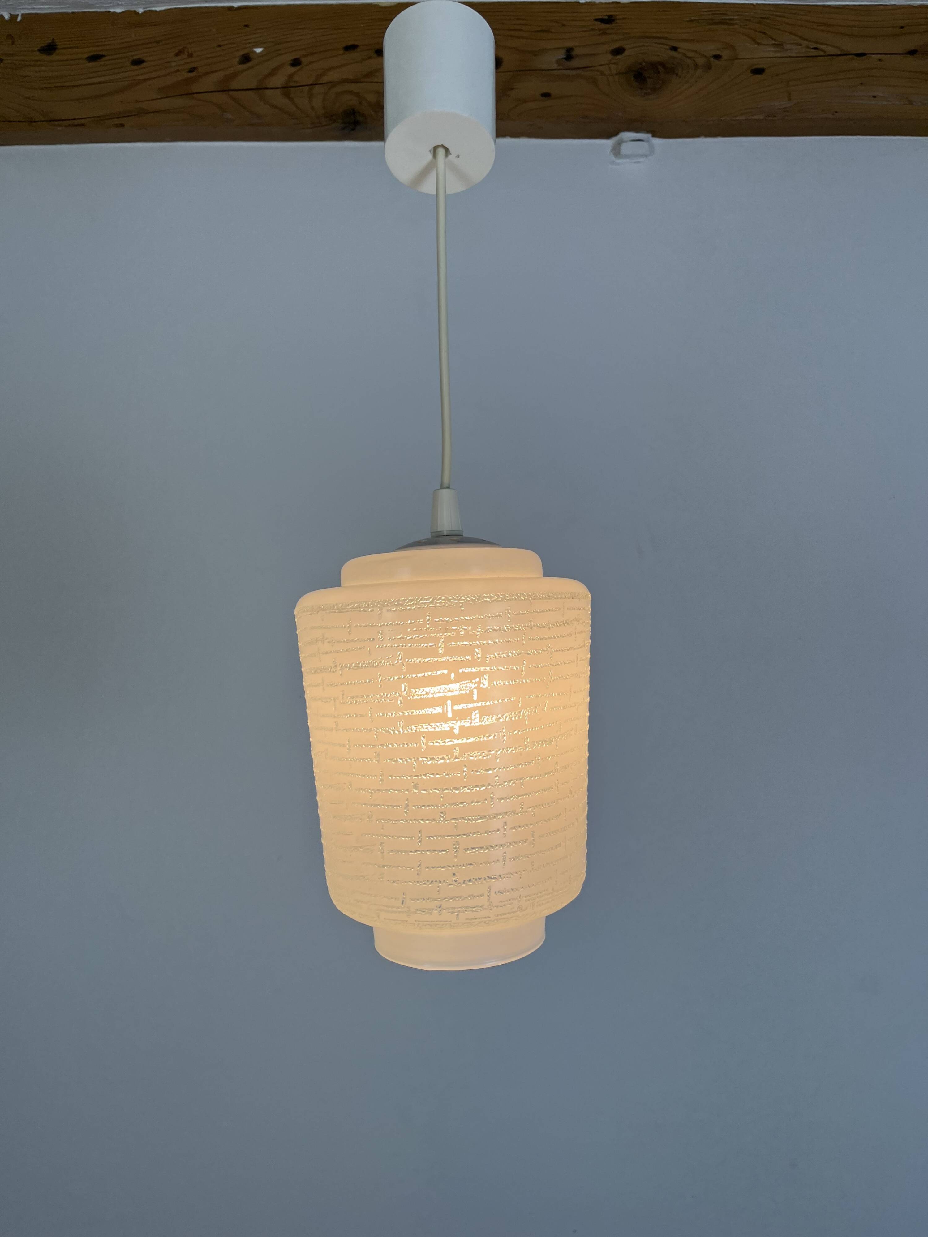 Vintage 60s opaline pendant light