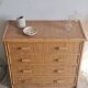 Commode en rotin années 70 vintage