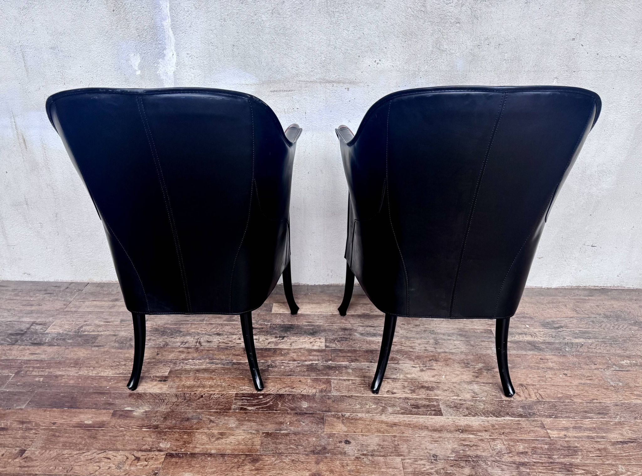 2 designer armchairs by Umberto Asnago for Giorgetti Italy