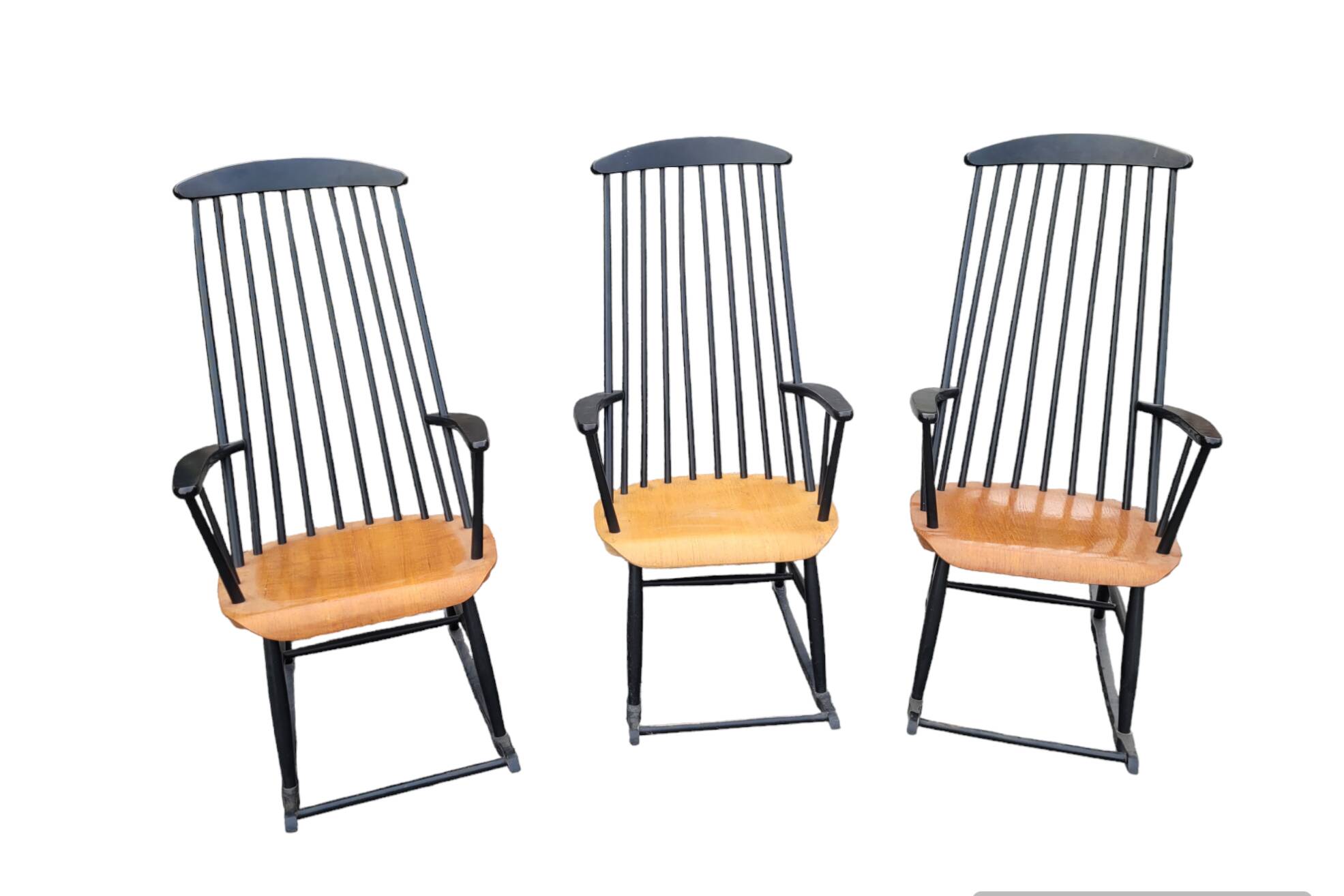 3 vintage rocking chairs from the 70s