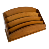 Wooden mail rack