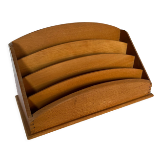 Wooden mail rack