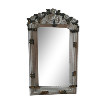 White lacquered mirror