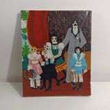 Oil on canvas the beautiful famille by jehanne jouvenaud