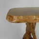 Plant table with 2 shelves, vintage wooden sculpture, USA 1950s