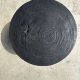 Monoxyl sofa end in black mango tree tripod half-sphere tray h:45 d:44