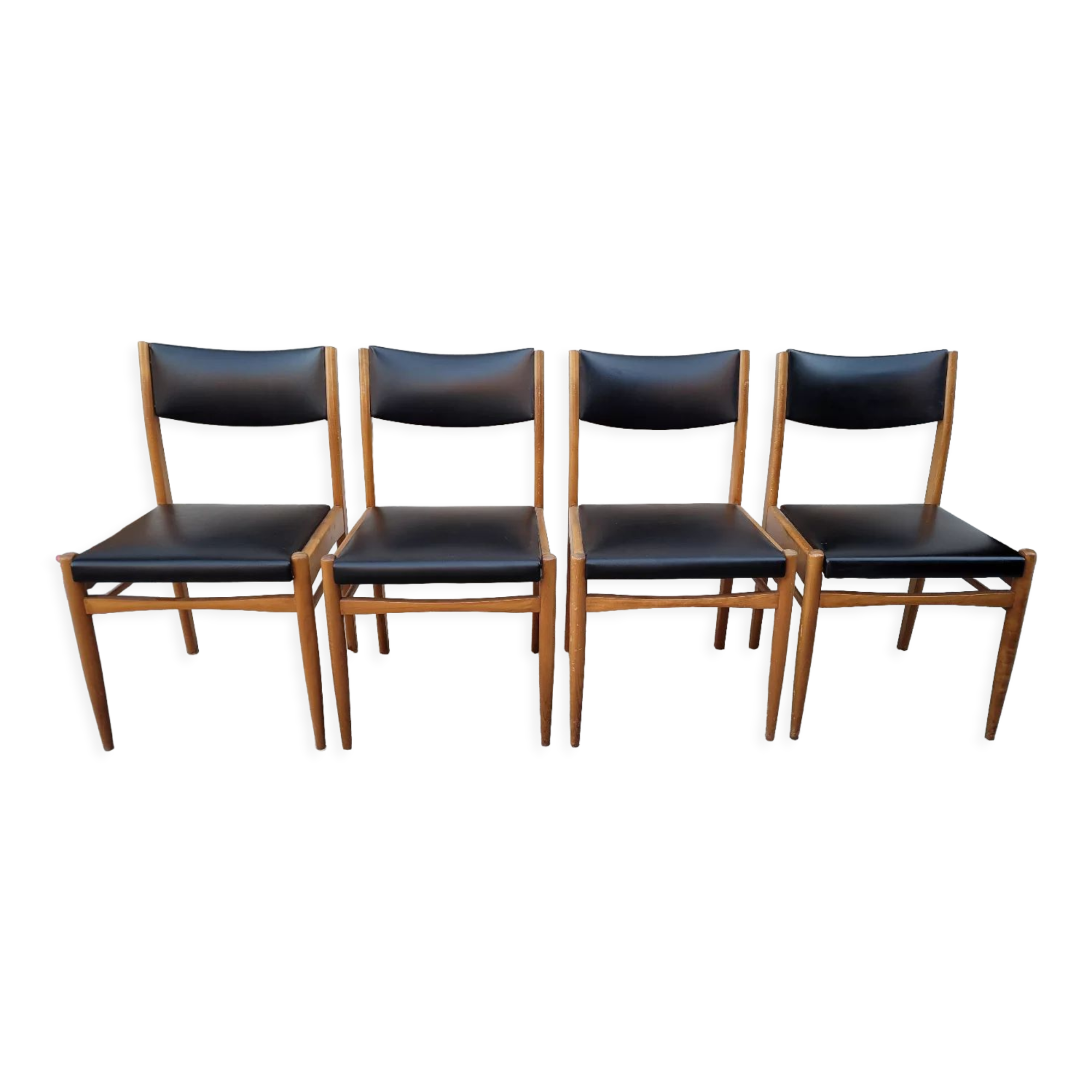 Série de 4 chaises scandinave vintage 1950