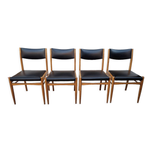 Série de 4 chaises scandinave - 1950