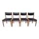 Series of 4 vintage Scandinavian chairs 1950