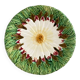1 plate Marguerite in majolica/slip
