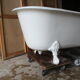 Old cast iron bathtub