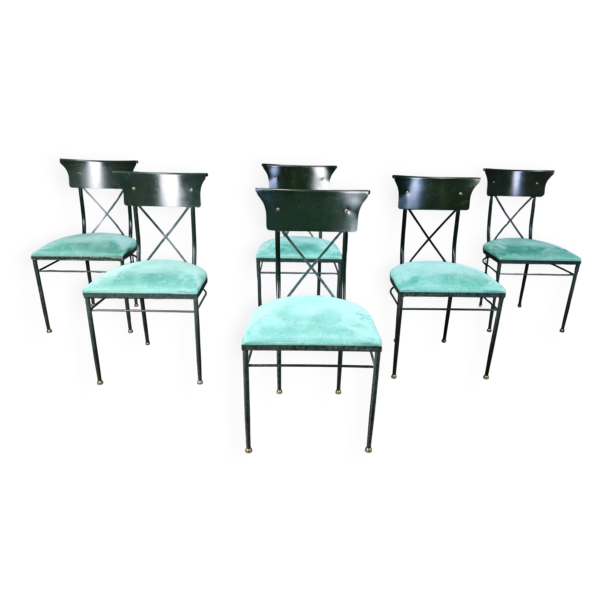 Vintage dining chairs by Belgochrom, set of 6 - 1970s