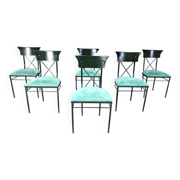 Chaises de salle à manger vintage par Belgochrom, ensemble de 6 - années 1970
