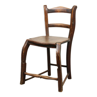 Antique Patinated Children's Chair, 1890s