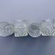 Set of 4 vintage glasses from the 60s-70s in moulded glass.