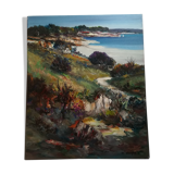 Painting by the seaside Provence C. Charpides